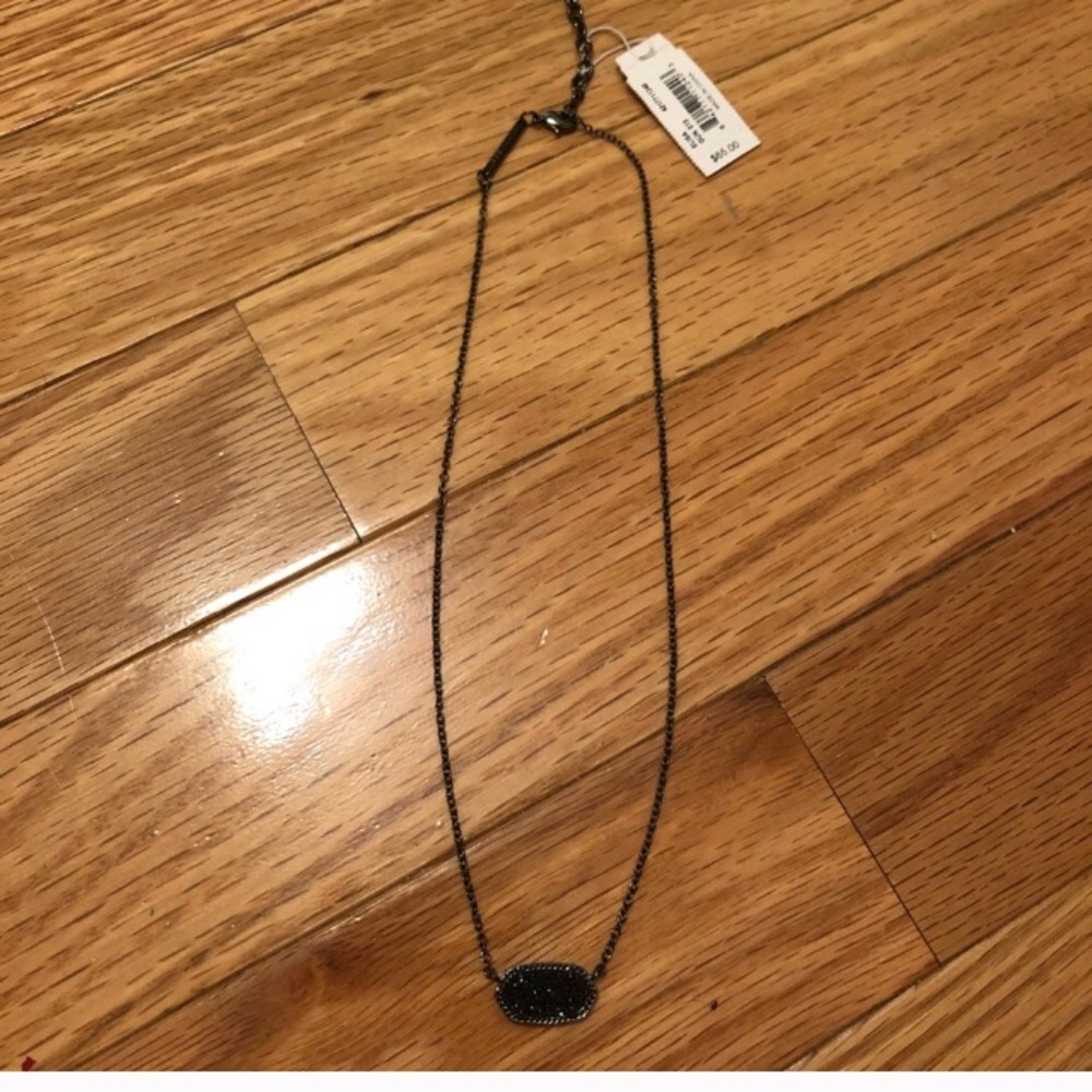 All black KENDRA SCOTT, Elisa druzy necklace